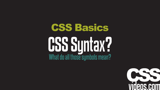 CSS Syntax